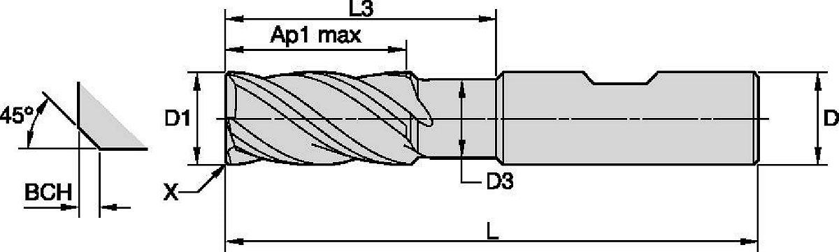 PINNFRÄS 10MM L3:30 FAS WD