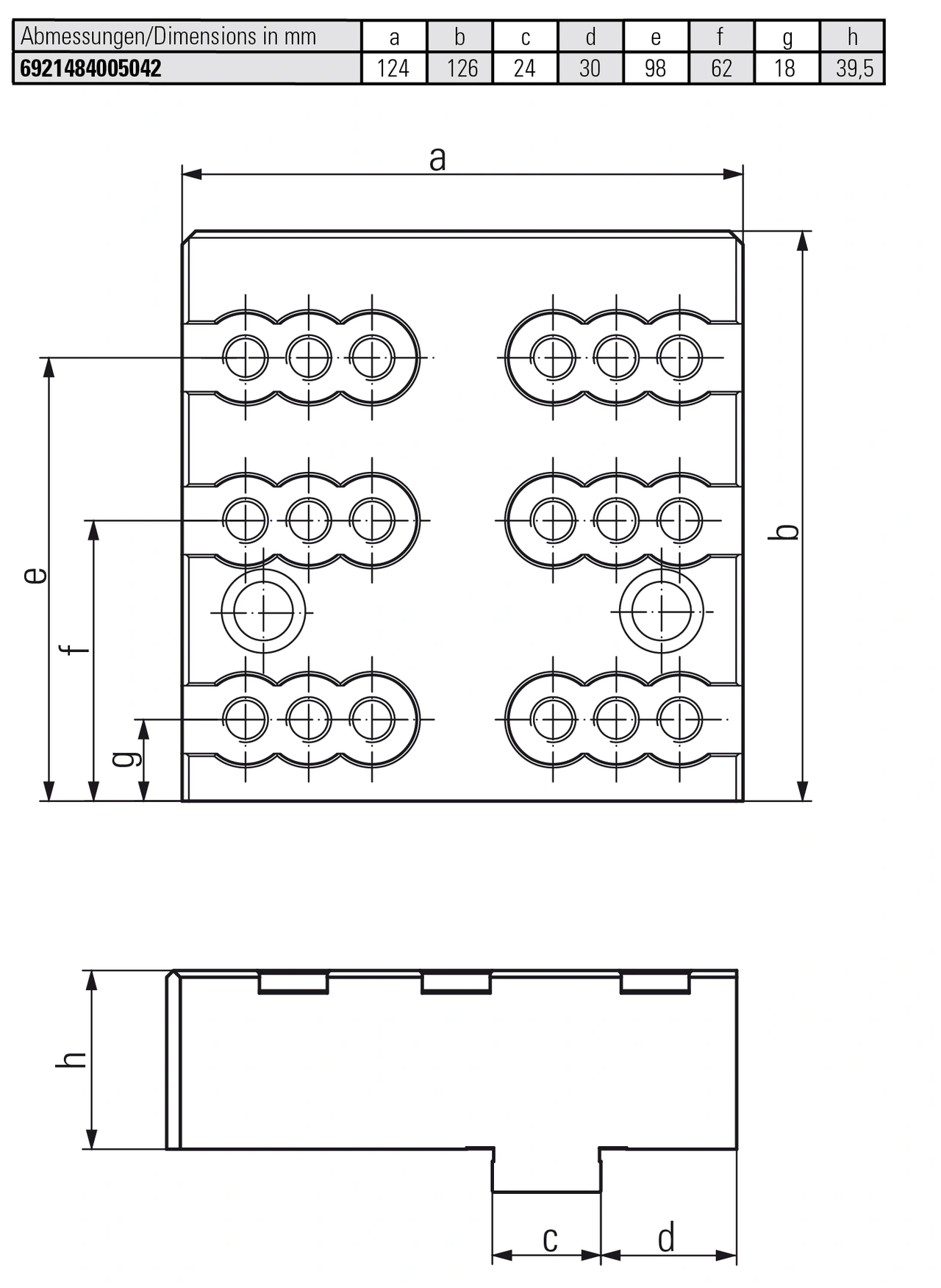 Support jaw for universal gripper set fixed
