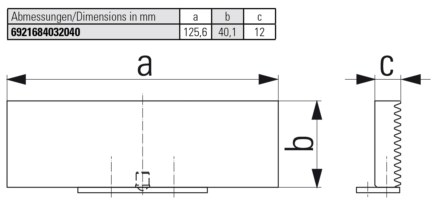 Click jaw with cross grooving (pair)