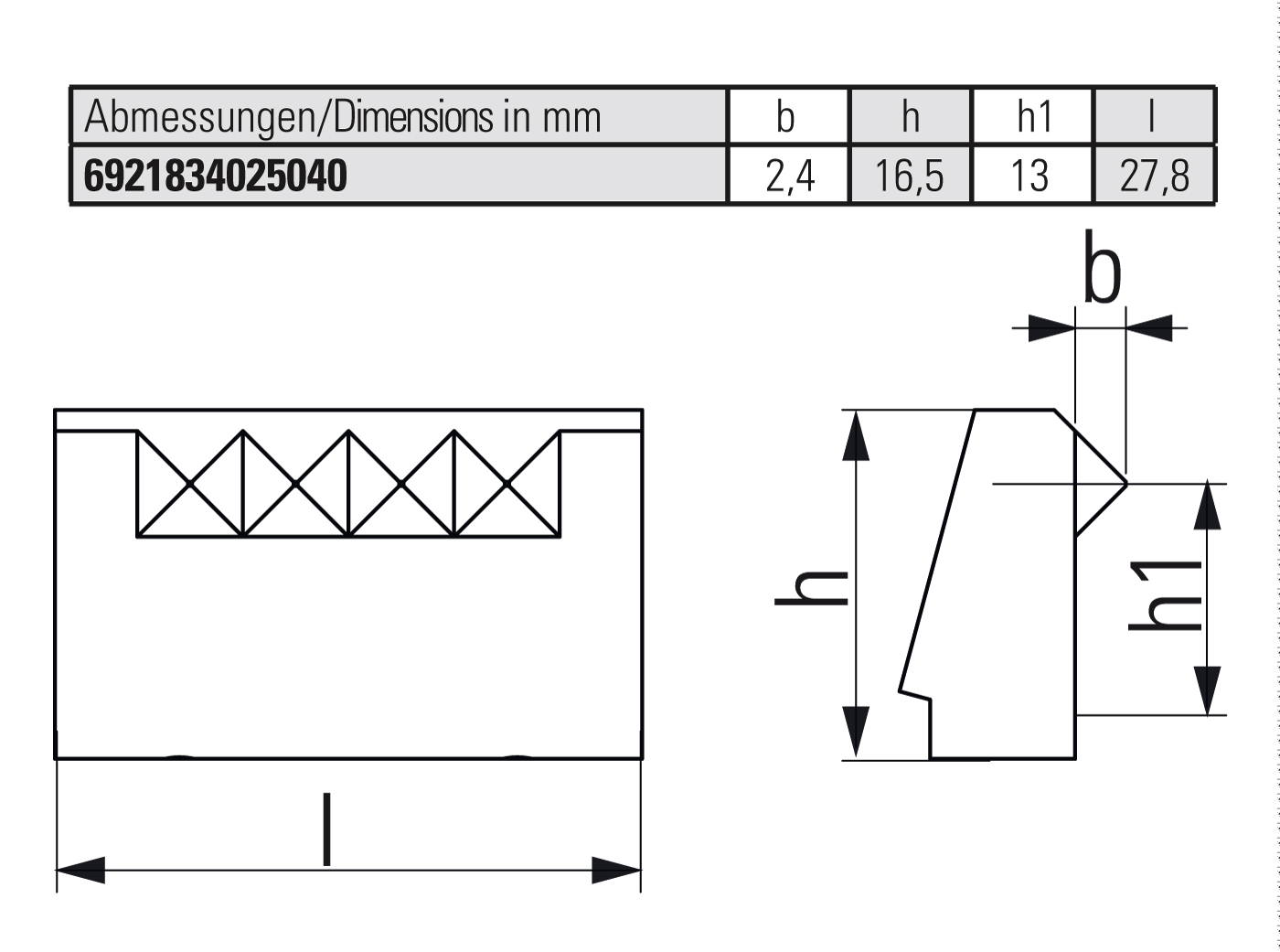 Wedge element, four-point