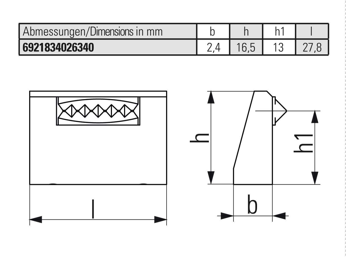 Wedge element, round