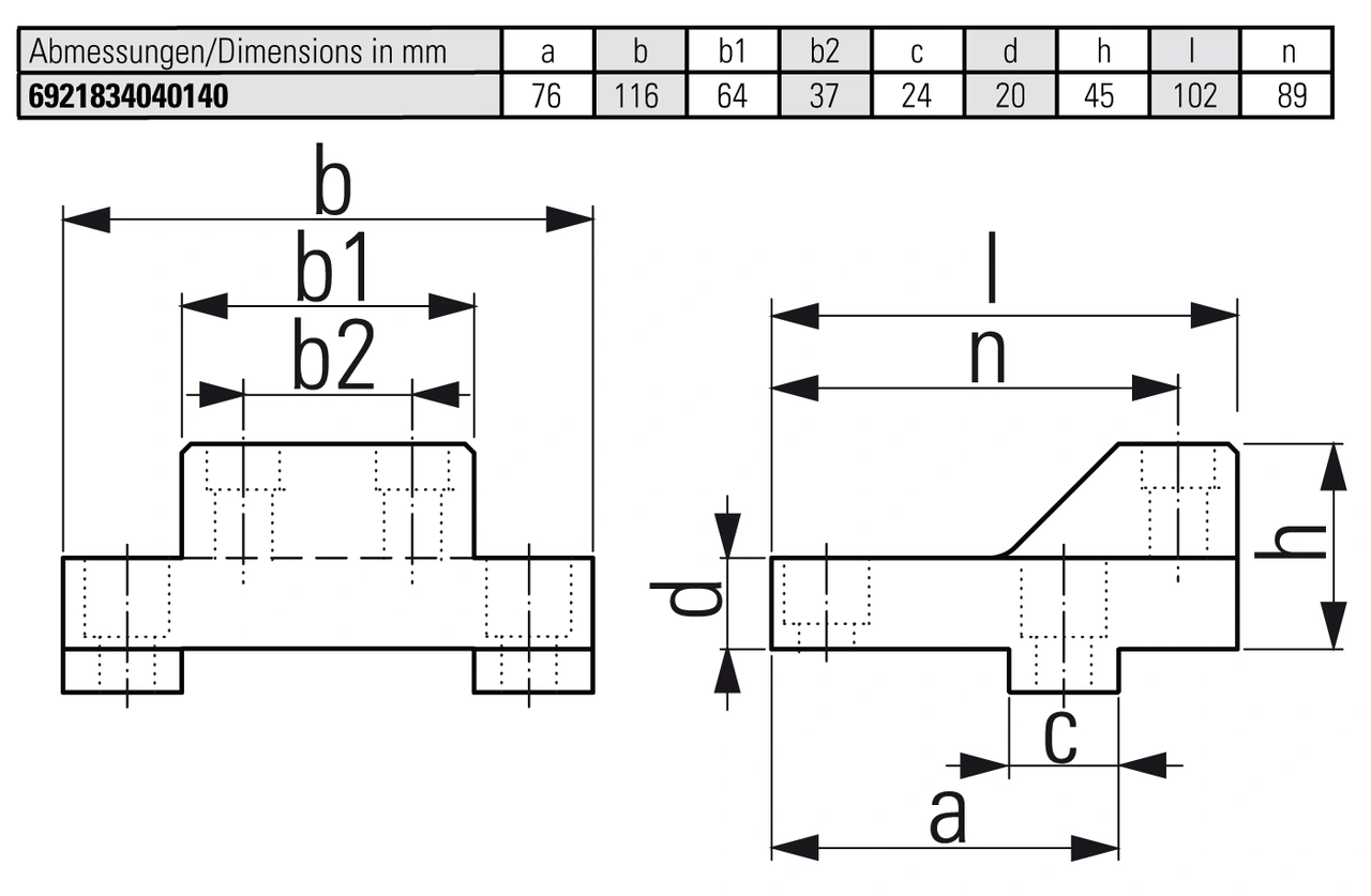 Reduced-width jaw fixed for gripp-studs