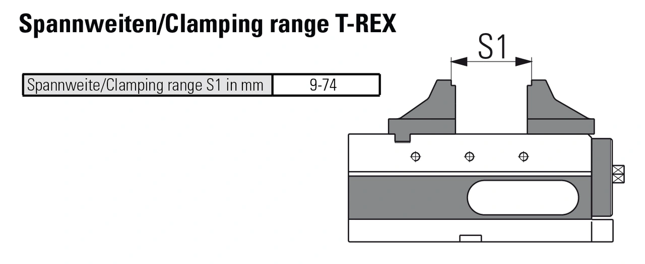 Reduced-width jaw, 20 mm fixed