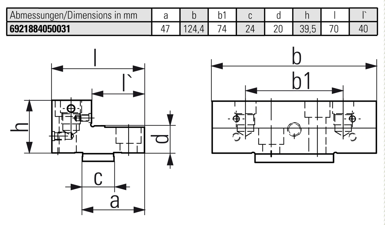 Step jaw movable for gripp-studs