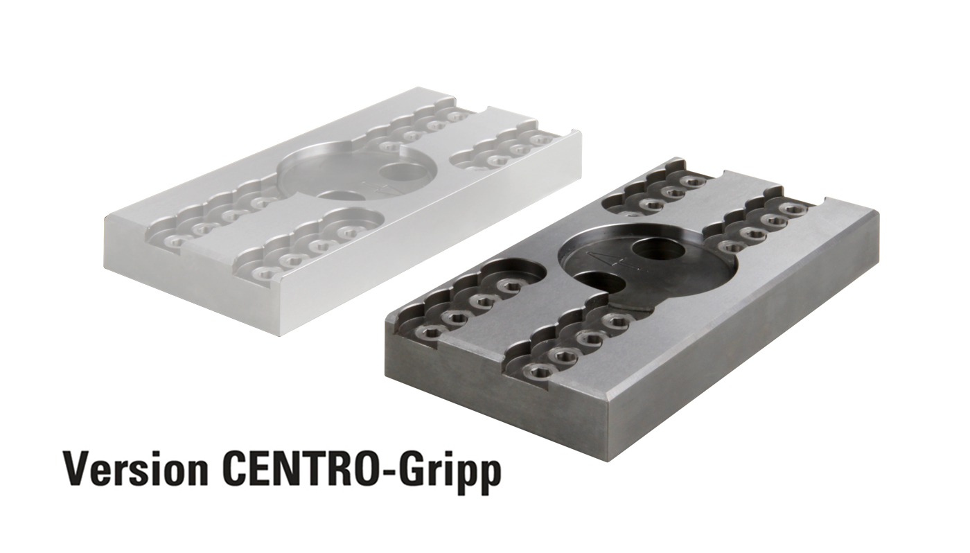 Support jaw for universal gripper set movable, pivot