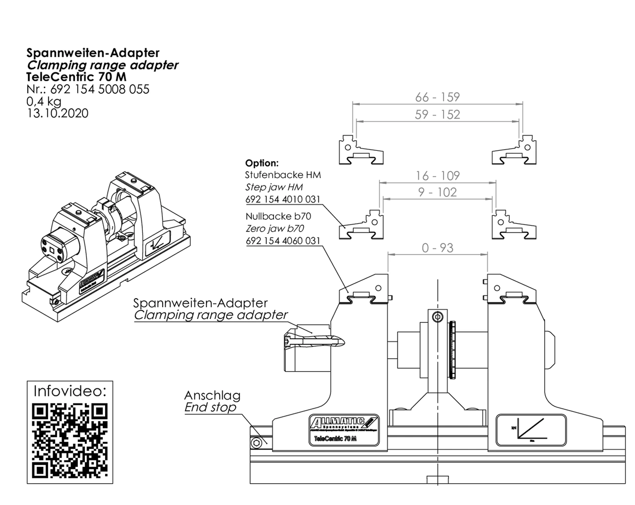 Clamping range adapter