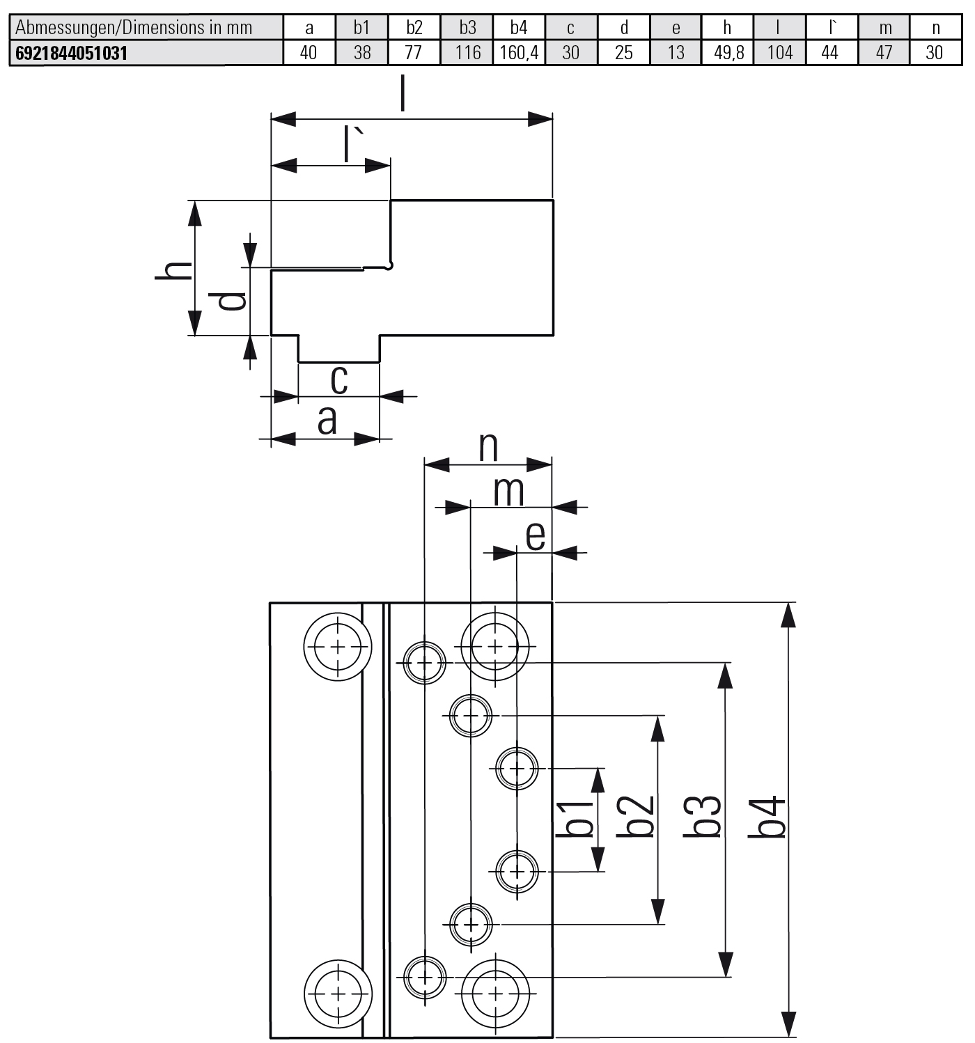 Step jaw fixed for gripper studs 160