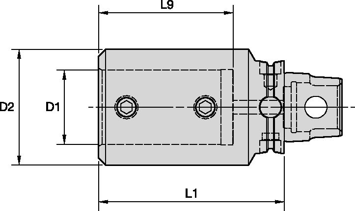 KM40 BORING BAR ADAPTER Ø40 X 90MM