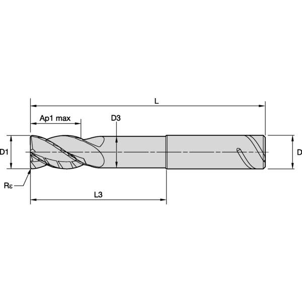 PINNFRÄS 25MM L3:75MM SAFE-LOCK