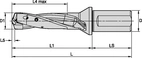 TDMX DRILL BODY D=22MM 3XD SL SHANK 25MM