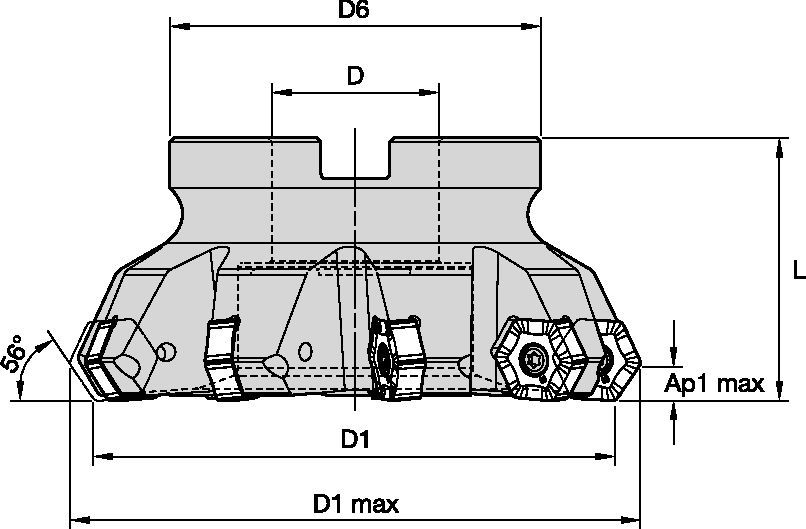 M1200 MAX FACE MILL SCREW CLAMP D160 Z10