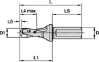 TDMX BODY D=22MM 1XD SL SHANK 25MM