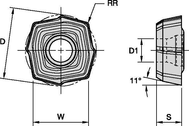 DRILLING INSERT FOR CENTER POCKET