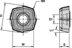 DRILLING INSERT FOR CENTER POCKET