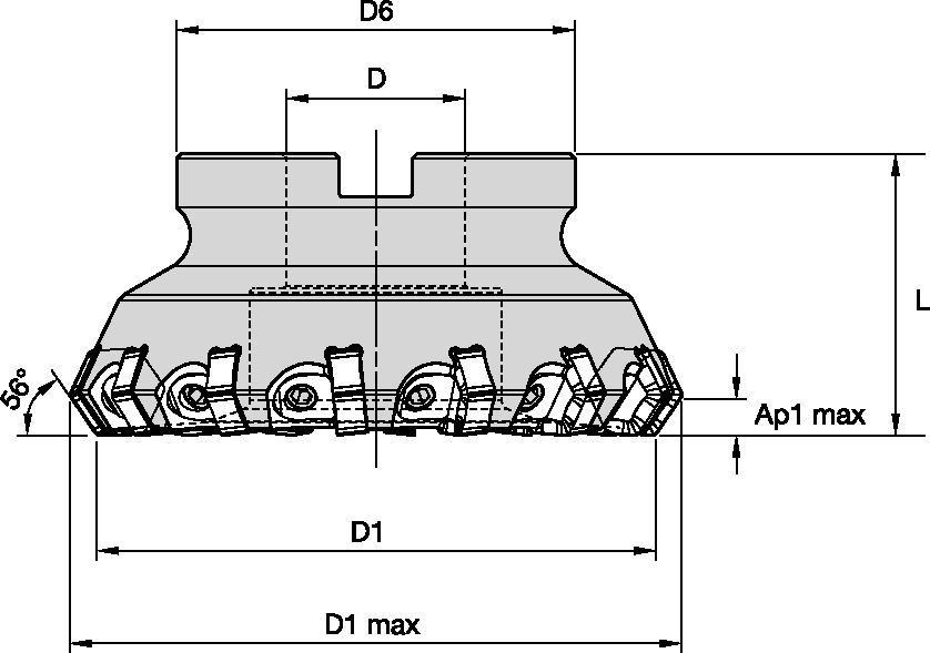 M1200 MAX FACE MILL WEDGE CLAMP D063 Z06
