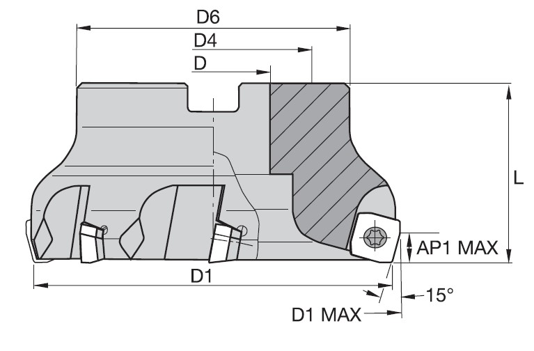 KSSM 75 SHELL MILL D=50 Z=4