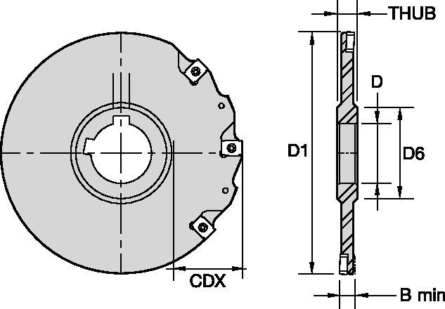 SLOTTING CUTTER D=200 Z=18