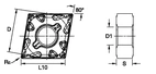 KenSwiss™ • Cermet Insert • Negative • CNMG-FPS • Finish Machining