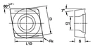 KenSwiss™ • Carbide Insert • Positive • Left-handed • CCET-L-PPS • Medium Machining