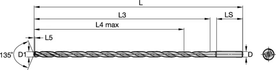 BORR 4.5MM 30xD IK CYL