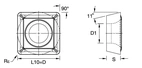 Screw-On • SPGT Insert • Positive • K