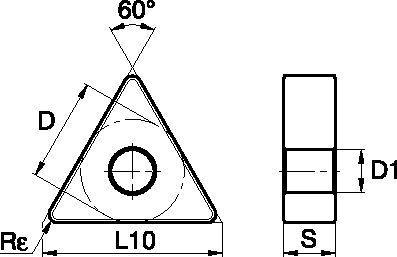 NEGATIVE INSERT GEO FLAT TOP