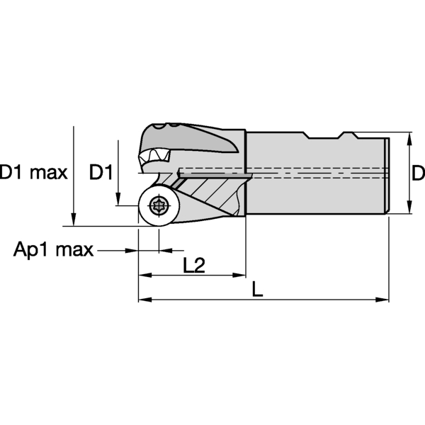 2 DIA BUTTON DAISY ENDMILL 3/4 INS.