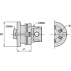 KM4X100 HARVI ULTRA8X TAPER FLANGE MOUNT