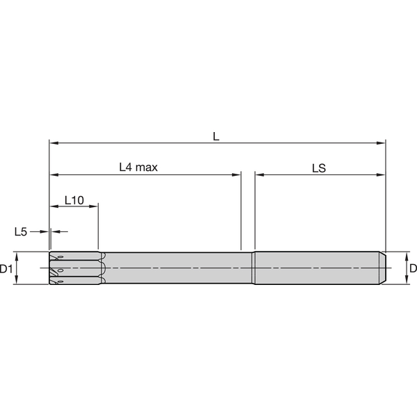 KRS103 SOLID REAMER D=7 H7 THRU HOLE