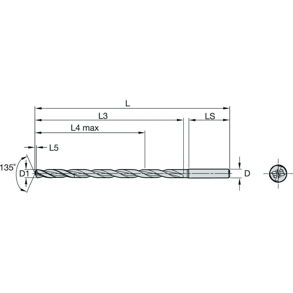 BORR 4.4MM 15xD IK CYL