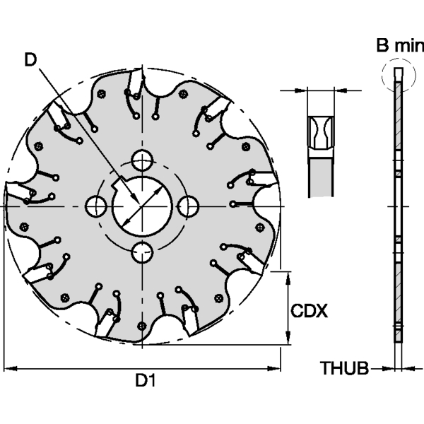 NARROW SLOTTING CUTTER D=125