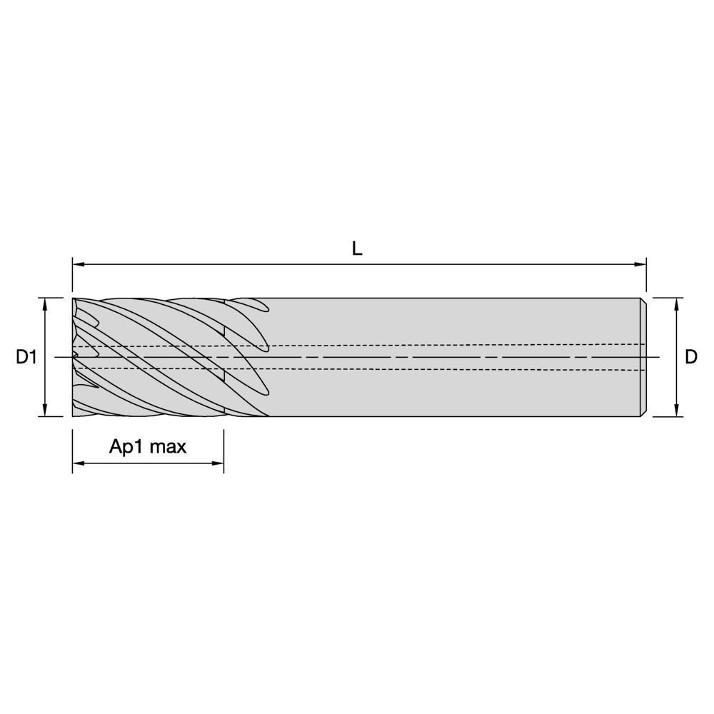 ENDMILL HA4R 8FL 25x25x45x121 SE