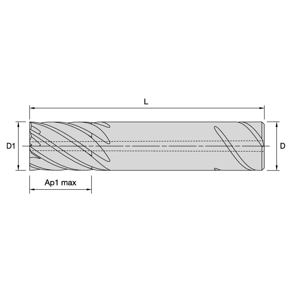 ENDMILL HA4R 8FL 25x25x45x121 SE