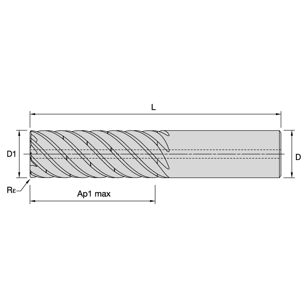 ENDMILL HA4R 8FL 12x12x48x105 R1