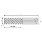 ENDMILL HA4R 8FL 16x16x64x125 R0,5