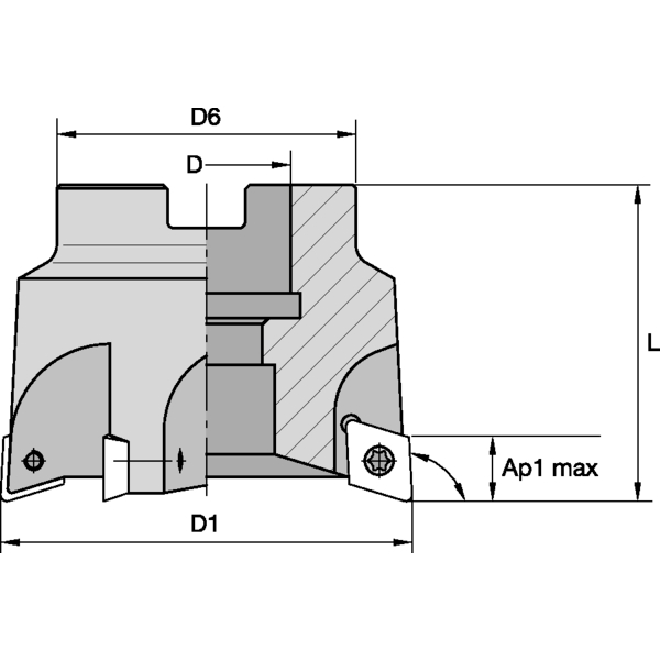 SHELL MILL CUTTER FOR DIE & M
