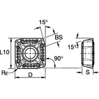 Inserts for KSSM 75° • SDKT-GP FOR GENERAL PURPOSE