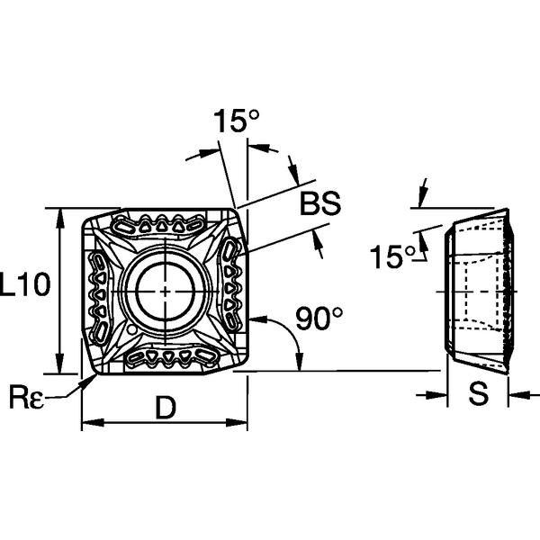Inserts for KSSM 75° • SDKT-GP FOR GENERAL PURPOSE