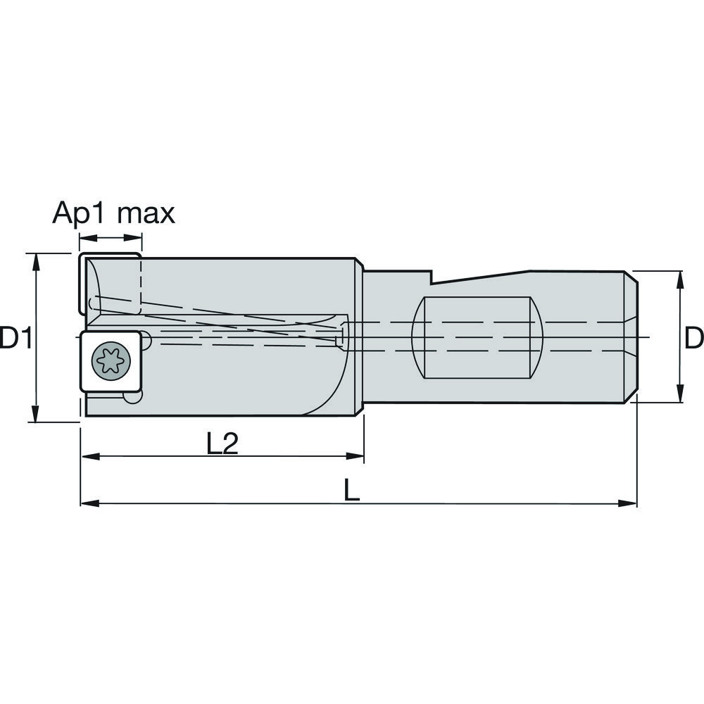 CENTRE CUTTING END MILL SP.. D=25 Z=2