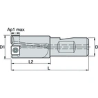 CENTRE CUTTING END MILL SP.. D=25 Z=2