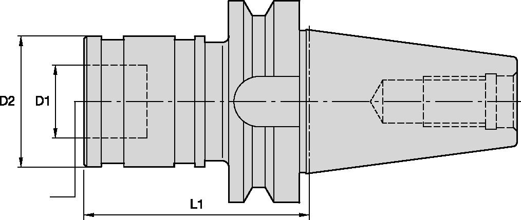 RC1 SOLID BT40      D1=32   L