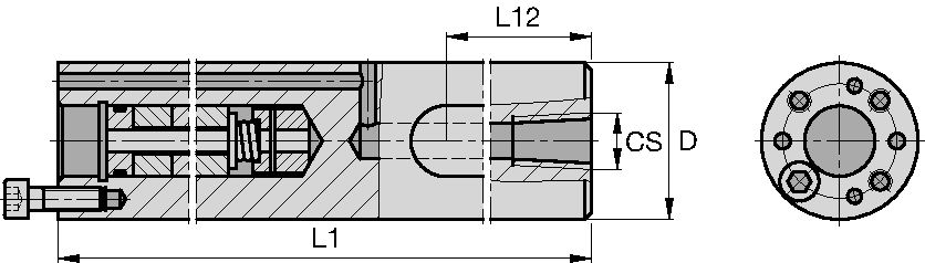 Boring Adapter D40.0mm L360.0