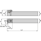 A4 Holder W25.0mm L150.0mm