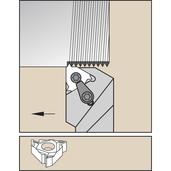 LT Threading Holder W25.0mm L