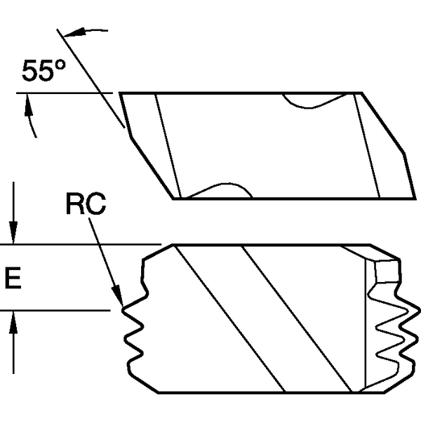Skär P=11.5TPI NT UTV/INV