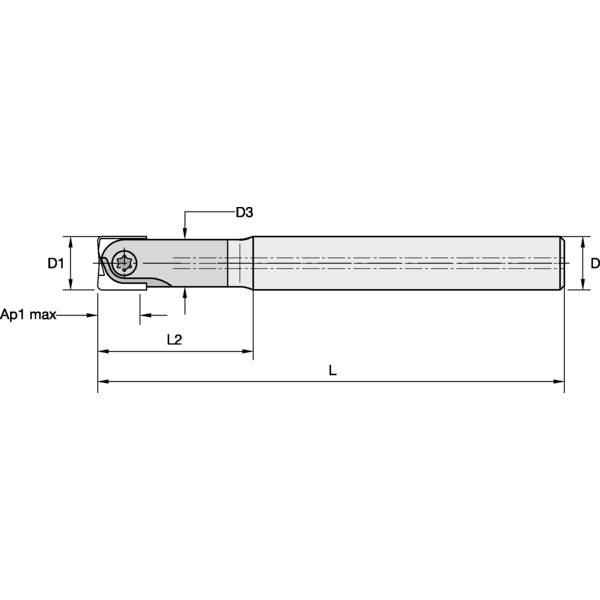 KDMT RADIUSED ENDMILL CARB. N