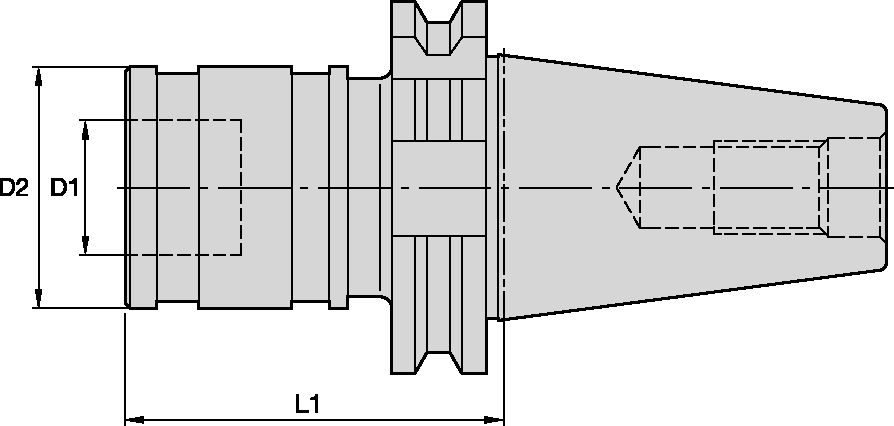 RC1 SOLID TAP CHUCK.D1=32   L