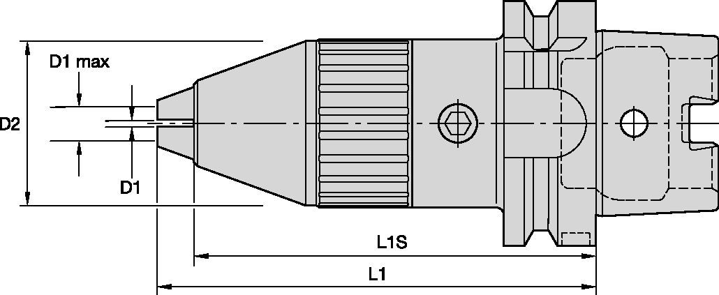 NC DRILL CHUCK HSK63A 0.5-13
