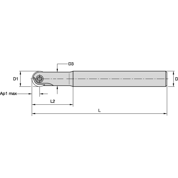 KDMB CARBIDE HOLDER DIA.6 LONG