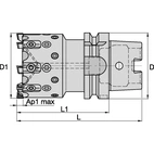 PCD-BODY. D63MM L90MM Z8 HSK-